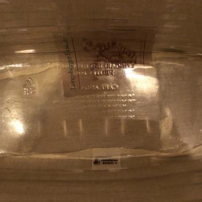 Longaberger Sewing Basket Signed with Lid and Supplies -Lot 214