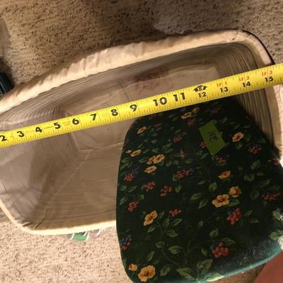 Longaberger Sewing Basket Signed with Lid and Supplies -Lot 214