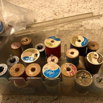 Longaberger Sewing Basket Signed with Lid and Supplies -Lot 214