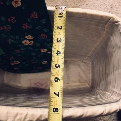 Longaberger Sewing Basket Signed with Lid and Supplies -Lot 214