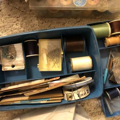 Longaberger Sewing Basket Signed with Lid and Supplies -Lot 214