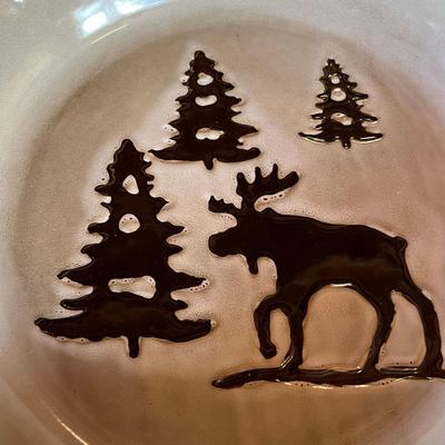 Pottery Pie Plate Moose decor