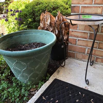 Metal Plant Stand & Large Plant Pot -Lot 211