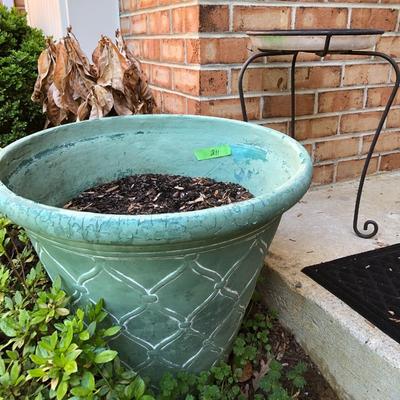 Metal Plant Stand & Large Plant Pot -Lot 211