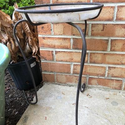 Metal Plant Stand & Large Plant Pot -Lot 211