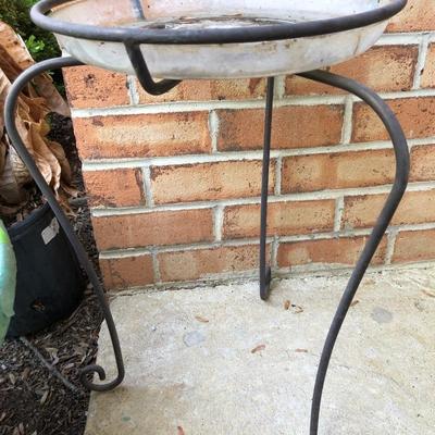 Metal Plant Stand & Large Plant Pot -Lot 211
