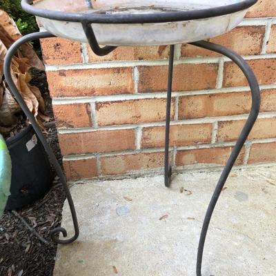Metal Plant Stand & Large Plant Pot -Lot 211