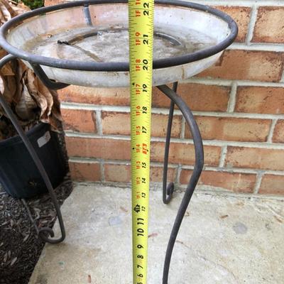 Metal Plant Stand & Large Plant Pot -Lot 211