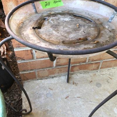 Metal Plant Stand & Large Plant Pot -Lot 211