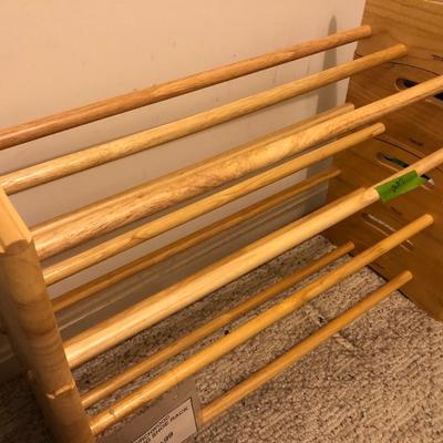 Solid Hardwood Stackable Shoe Racks (10 Total) -Lot 207