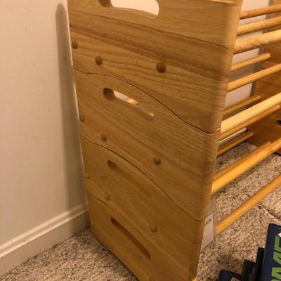 Solid Hardwood Stackable Shoe Racks (10 Total) -Lot 207