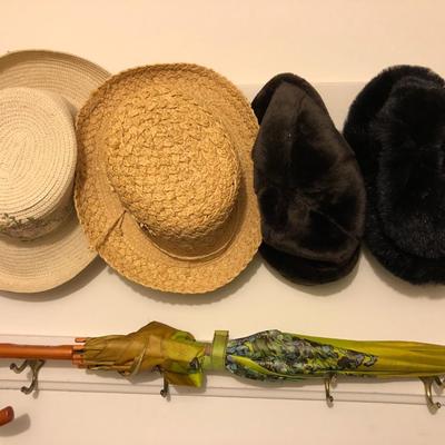 One Vincent Umbrella & Four Hats -Lot 206