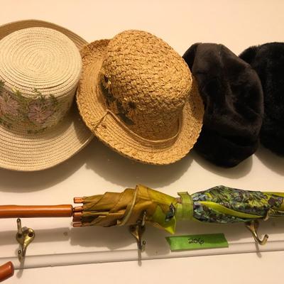 One Vincent Umbrella & Four Hats -Lot 206