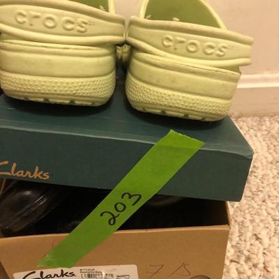 Ladies Clarks & Croc Shoes (Total 3 Pair) -Lot 203