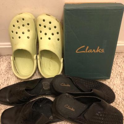 Ladies Clarks & Croc Shoes (Total 3 Pair) -Lot 203
