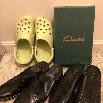 Ladies Clarks & Croc Shoes (Total 3 Pair) -Lot 203