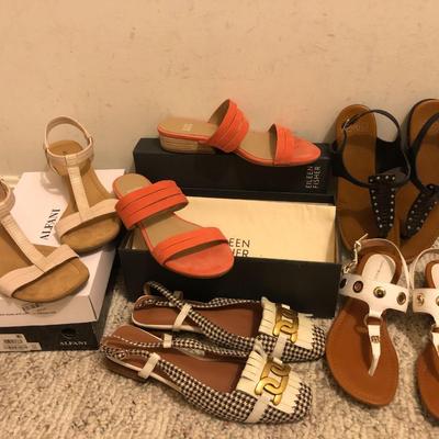 Ladies Shoes Sandals 8M/8.5M, Eileen Fisher, Sarto, Tommy Hillfiger & more -Lot 200