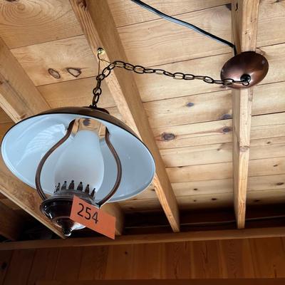 Swag style Copper Lantern light fixture