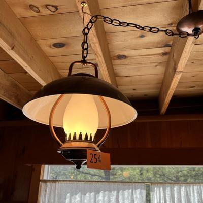 Swag style Copper Lantern light fixture