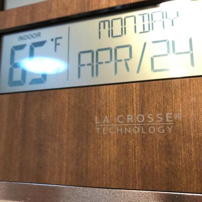LA CROSSE Technology Atomic Digital Temperature/Date/Time Clock -Lot 204