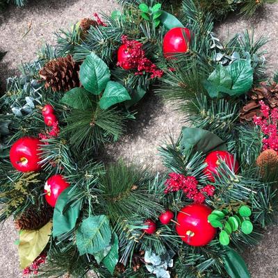 Five Indoor/Outdoor Holiday Wreaths  -Lot 209