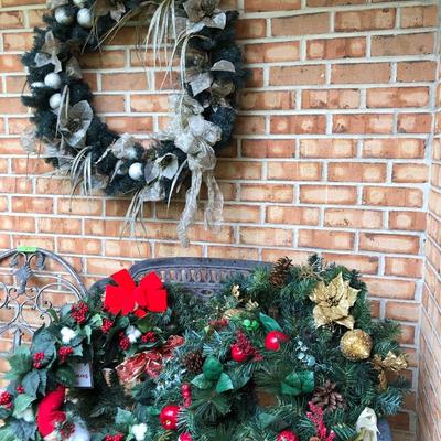 Five Indoor/Outdoor Holiday Wreaths  -Lot 209