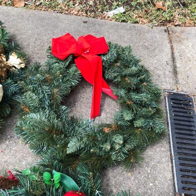 Five Indoor/Outdoor Holiday Wreaths  -Lot 209