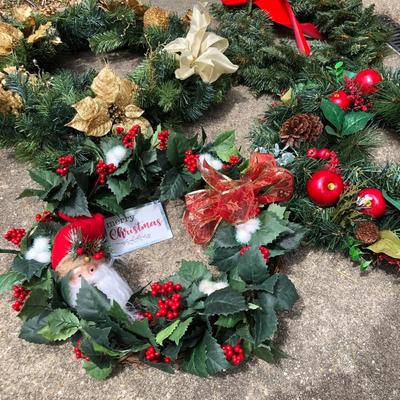 Five Indoor/Outdoor Holiday Wreaths  -Lot 209