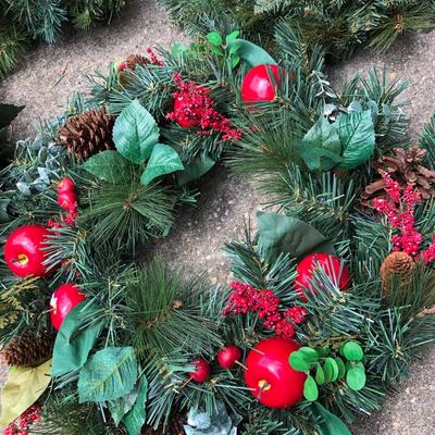 Five Indoor/Outdoor Holiday Wreaths  -Lot 209