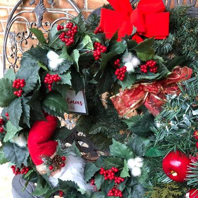 Five Indoor/Outdoor Holiday Wreaths  -Lot 209