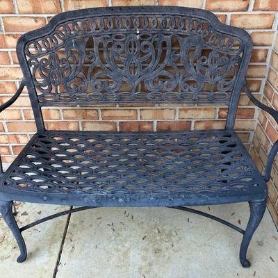 Heavy Metal Outdoor Double Seat Bench -Lot 208