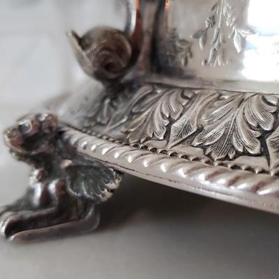 Antique silver plate serving dish made in england
