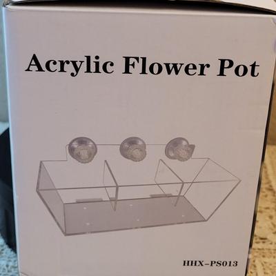 NEW Acrylic Window Flower Pot