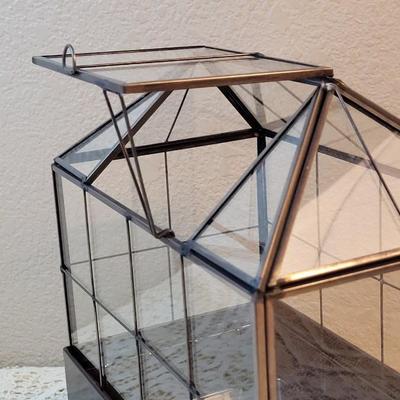 Tall Plant Terrarium Glass â€“ Glass Greenhouse Terrarium with Lid and Tray,Indoor Tabletop Orchid Succulent Cacti Terrarium Kit...