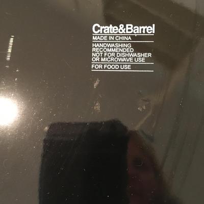 Crate and Barrel square plastic dinner plates