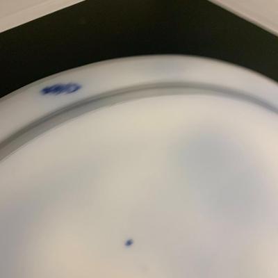 Doulton Burslem Madres Flow Blue Large Platter & Plates