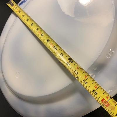 Doulton Burslem Madres Flow Blue Large Platter & Plates