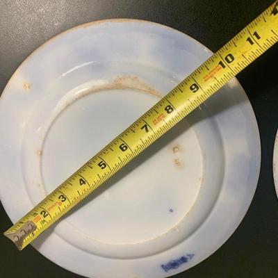 Doulton Burslem Madres Flow Blue Large Platter & Plates