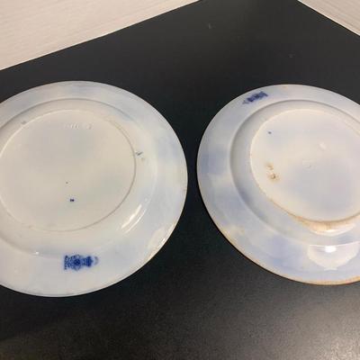 Doulton Burslem Madres Flow Blue Large Platter & Plates