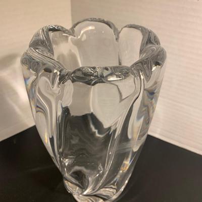 Heavy Orrefores Vase Signed