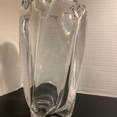 Heavy Orrefores Vase Signed