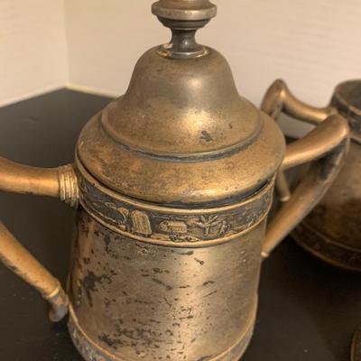 Antique Silver Plate Tea Set Lot