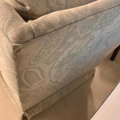 Beige Paisley Floral Upholstered Chair
