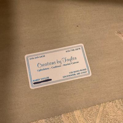 Beige Paisley Floral Upholstered Chair