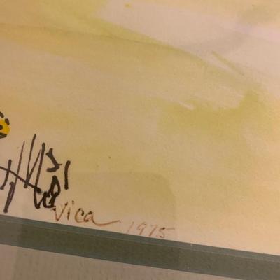 Signed Framed Art - Vica 1975