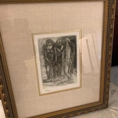 The Three Graces by Pablo Picasso - Numbered Lithograph- Framed / Matted Art Collectors Guild