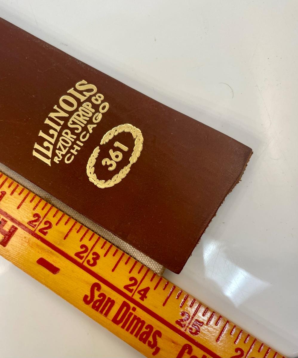 Illinois Razor Strop Co Chicago Hand Finish Leather Cowhide Razor Strap