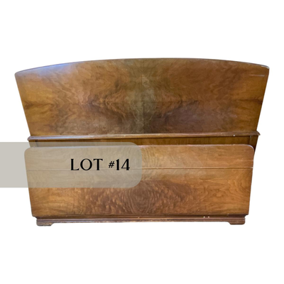Lot 014 | Walnut Art Deco Head & Footboard