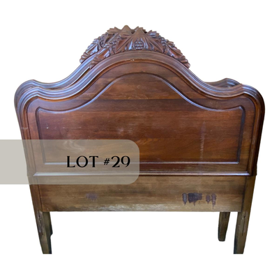 Lot 029 | Davis Cabinet Co. Walnut Head & Footboard