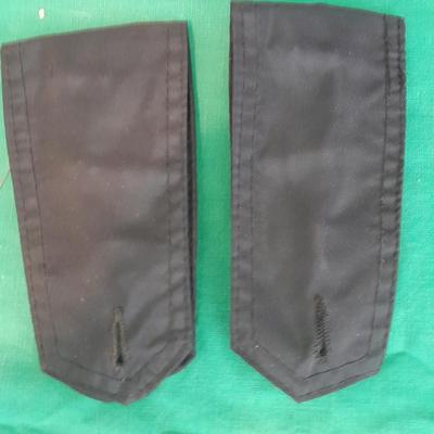 A pair of Epaulets , Tie clips, Pocket watch chain, Wallet, Vintage beaded Patches and more